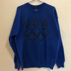 Vintage Blue USA Crew Neck Sweater